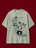 Panda Printed Slim Fit Tshirt