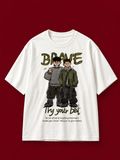 Brave Printed Slim Fit Tshirt