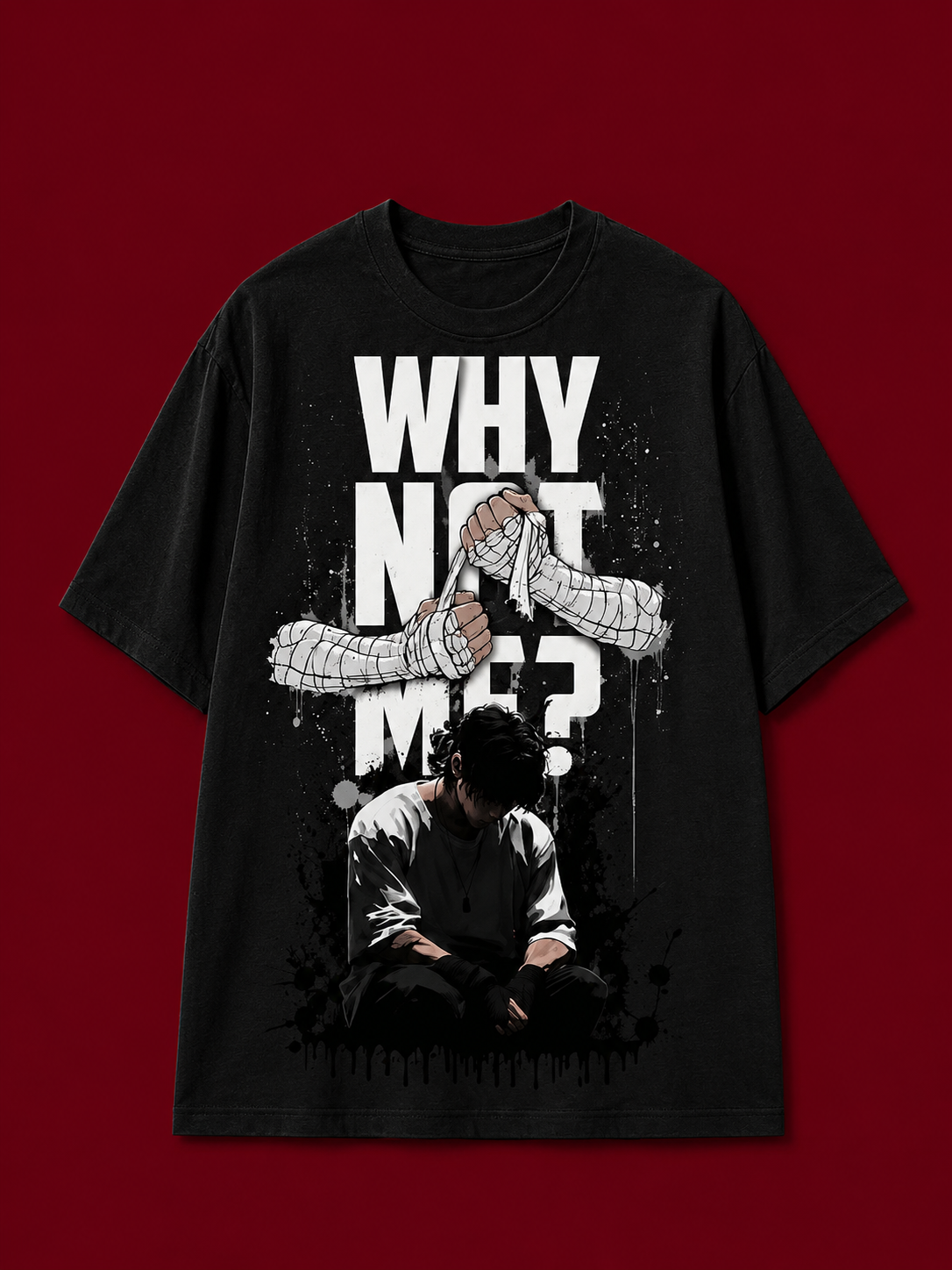 Why Not Me Printed Slim Fit Tshirt