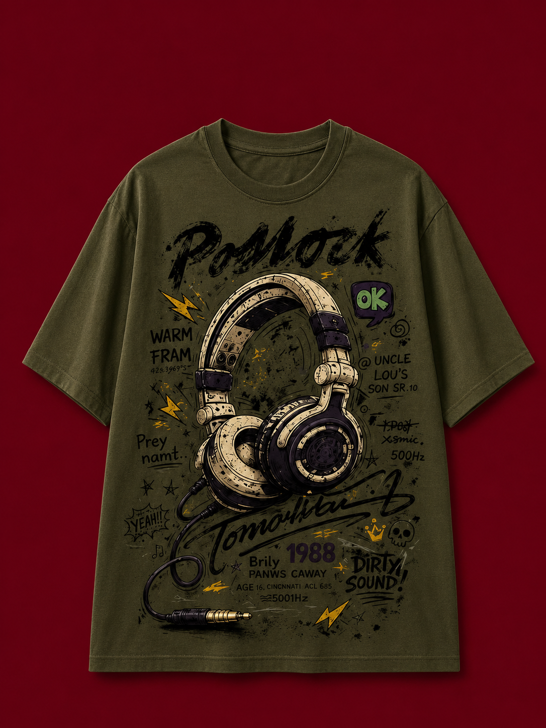 Padlock Printed Slim Fit Tshirt